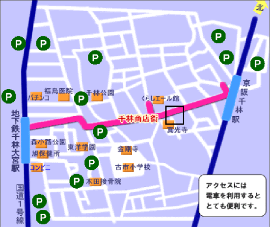 千林商店街マップ